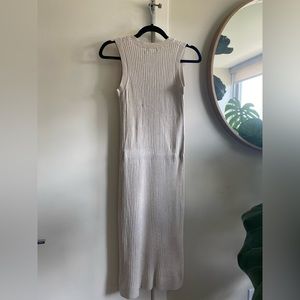 Banana republic cream sleeveless sweater midi dress